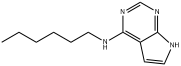 N-Hexyl-7H-pyrrolo[2,3-d]pyrimidin-4-amine Struktur