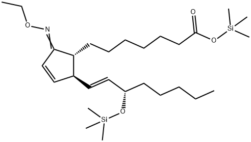 (13E,15S)-9-(Ethoxyimino)-15-(trimethylsiloxy)prosta-10,13-dien-1-oic acid trimethylsilyl ester Struktur