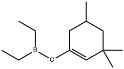 Diethyl[(3,3,5-trimethyl-1-cyclohexenyl)oxy]borane Struktur