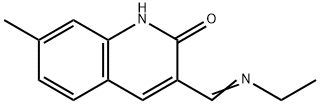 2(1H)-Quinolinone,3-[(ethylimino)methyl]-7-methyl-(9CI) Struktur