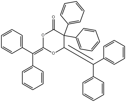 5,5-Diphenyl-2,6-bis(diphenylmethylene)-1,3-dioxan-4-one Struktur