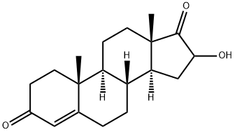 16-hydroxyandrost-4-en-3,17-dione Struktur