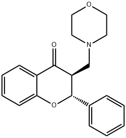 trans-3-Morpholinomethylflavanone Struktur