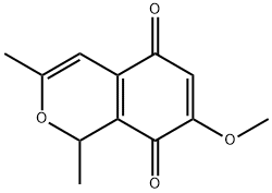 1H-2-Benzopyran-5,8-dione, 7-methoxy-1,3-dimethyl- (9CI) Struktur