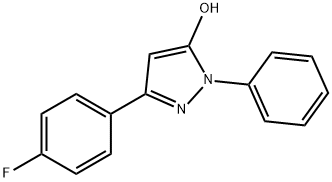 2,4-DIHYDRO-5-(4-FLUOROPHENYL)-2-PHENYL-3H-PYRAZOL-3-ONE Struktur