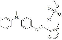 3-methyl-2-[[p-(N-methylanilino)phenyl]azo]thiazolium methyl sulphate Struktur