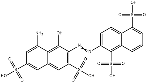 2-[(8-amino-1-hydroxy-3,6-disulpho-2-naphthyl)azo]naphthalene-1,5-disulphonic acid Struktur