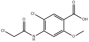 5-CHLORO-4-[(CHLOROACETYL)AMINO]-2-METHOXYBENZOIC ACID Struktur