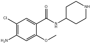 4-AMINO-5-CHLORO-2-METHOXY-N-PIPERIDIN-4-YL-BENZAMIDE Struktur