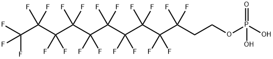 3,3,4,4,5,5,6,6,7,7,8,8,9,9,10,10,11,11,12,12,12-henicosafluorododecyl dihydrogen phosphate Struktur