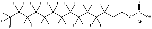 3,3,4,4,5,5,6,6,7,7,8,8,9,9,10,10,11,11,12,12,13,13,14,14,14-pentacosafluorotetradecyl dihydrogen phosphate Struktur