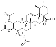 2,3,23-TRI(ACETYLOXY)-(2ALPHA,3BETA,4ALPHA)-URS-12-EN-28-OIC ACID Struktur