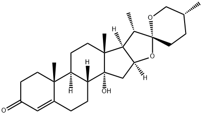 (25R)-14-Hydroxyspirost-4-en-3-one Struktur