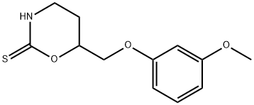 3,4,5,6-Tetrahydro-6-(3-methoxyphenoxymethyl)-2H-1,3-oxazine-2-thione Struktur