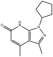 6H-Pyrazolo[3,4-b]pyridin-6-one,1-cyclopentyl-1,7-dihydro-3,4-dimethyl-(9CI) Struktur