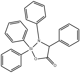 2,2,3,4-Tetraphenyl-1-oxa-3-aza-2-silacyclopentan-5-one Struktur