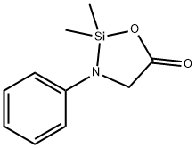 2,2-Dimethyl-3-phenyl-1-oxa-3-aza-2-silacyclopentan-5-one Struktur