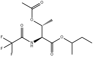 O-Acetyl-N-(trifluoroacetyl)-L-threonine 1-methylpropyl ester Struktur