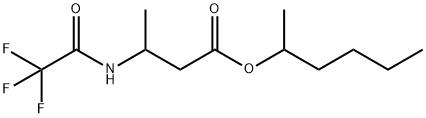 3-[(Trifluoroacetyl)amino]butanoic acid 1-methylpentyl ester Struktur