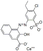 calcium 4-[(4-chloro-5-ethyl-2-sulphonatophenyl)azo]-3-hydroxy-2-naphthoate  Struktur