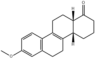 (4aS,12aS)-8-Methoxy-3,4,4a,5,6,11,12,12a-octahydrochrysen-1(2H)-one Struktur