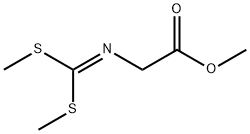 N-[BIS(METHYLTHIO)METHYLENE]GLYCINE METHYL ESTER Struktur