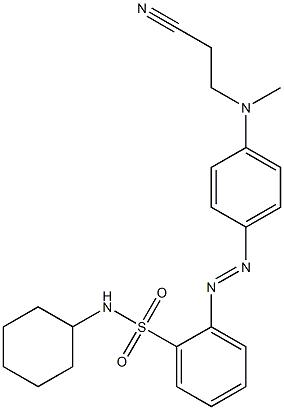 2-[[4-[(2-cyanoethyl)methylamino]phenyl]azo]-N-cyclohexylbenzenesulphonamide Struktur