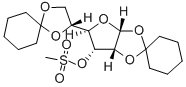 1,2:5,6-DI-O-CYCLOHEXYLIDENE-3-O-METHYLSULFONYL-ALPHA-D-ALLOFURANOSE Struktur