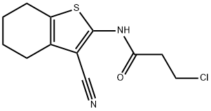 3-CHLORO-N-(3-CYANO-4,5,6,7-TETRAHYDRO-1-BENZOTHIEN-2-YL)PROPANAMIDE Struktur