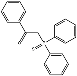 2-(Diphenylphosphinothioyl)-1-phenylethanone Struktur