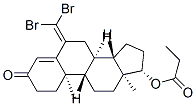 [(8R,9S,10R,13S,14S,17S)-6-(dibromomethylidene)-10,13-dimethyl-3-oxo-2 ,7,8,9,11,12,14,15,16,17-decahydro-1H-cyclopenta[a]phenanthren-17-yl] propanoate Struktur