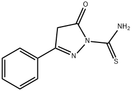 4,5-Dihydro-5-oxo-3-phenyl-1H-pyrazole-1-carbothioamide Struktur