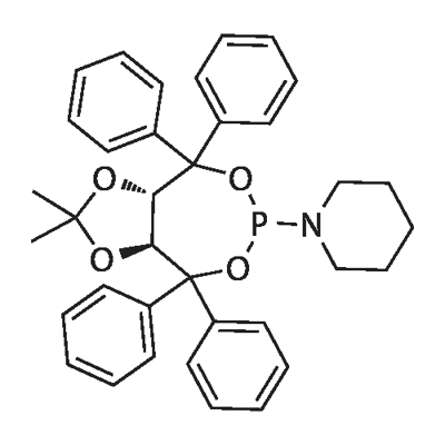 1-[(3aS,8aS)-tetrahydro-2,2-diMethyl-4,4,8,8-tetraphenyl-1,3-dioxolo[4,5-e][1,3,2]dioxaphosphepin-6-yl]- Piperidine Struktur