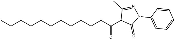 2,4-Dihydro-5-methyl-4-(1-oxododecyl)-2-phenyl-3H-pyrazol-3-one Struktur