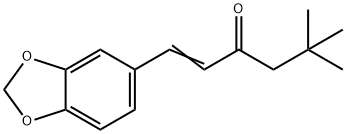 5,5-Dimethyl-1-(1,3-benzodioxol-5-yl)-1-hexen-3-one Struktur