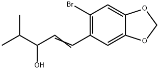 1-[2-Bromo-4,5-(methylenedioxy)phenyl]-4-methyl-1-penten-3-ol Struktur