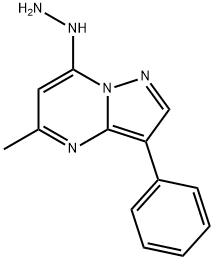 (5-METHYL-3-PHENYL-PYRAZOLO[1,5-A]PYRIMIDIN-7-YL)-HYDRAZINE Struktur