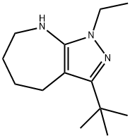 Pyrazolo[3,4-b]azepine, 3-(1,1-dimethylethyl)-1-ethyl-1,4,5,6,7,8-hexahydro- (9CI) Struktur