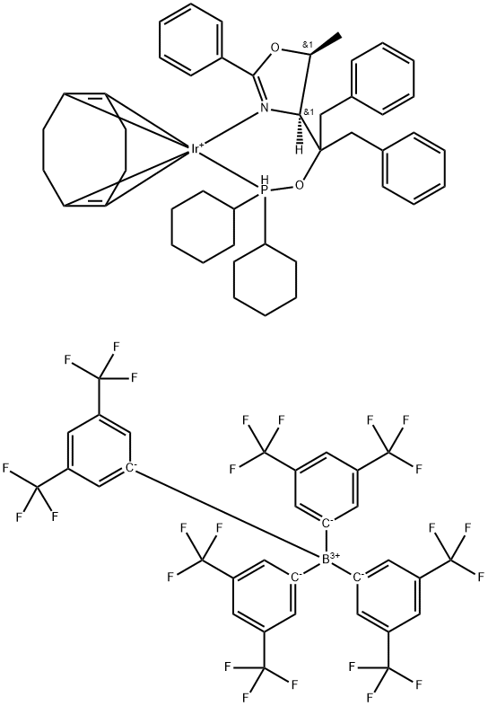 ((4S,5S)-(-)-O-[1-BENZYL-1-(5-METHYL-2-PHENYL-4,5-DIHYDROOXAZOL-4-YL)-2-PHENYLETHYL]-DICYCLOHEXYL-PHOSPHINITE)(1,5-COD)IRIDIUM (I) TETRAKIS(3,5-BIS(TRIFLUOROMETHYL)PHENYLBORATE