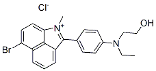 6-bromo-2-[4-[ethyl(2-hydroxyethyl)amino]phenyl]-1-methylbenz[cd]indolium chloride  Struktur