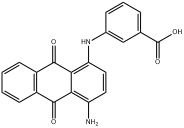 3-[(4-amino-9,10-dihydro-9,10-dioxo-1-anthryl)amino]benzoic acid Struktur