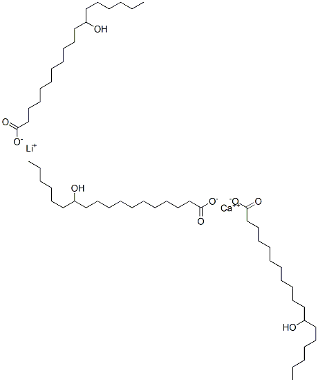 12-hydroxyoctadecanoic acid, calcium lithium salt Struktur