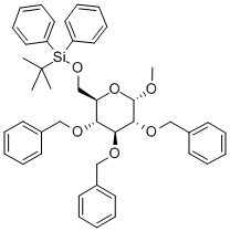 Methyl-6-O-(tert.-butyldiphenylsilyl)-2,3,4-tri-O-benzyl-α-D-glucopyranoside Struktur