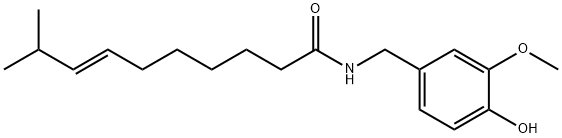 (E)-N-[(4-hydroxy-3-methoxy-phenyl)methyl]-9-methyl-dec-7-enamide Struktur