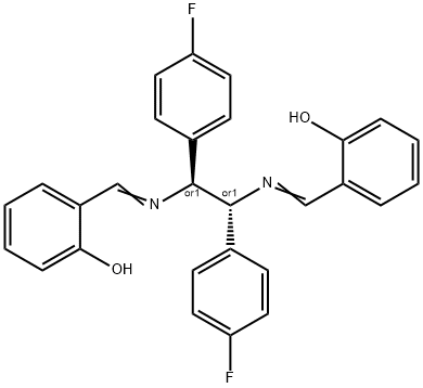 PHENOL, 2,2''-[[1,2-BIS(4-FLUOROPHENYL)1,2-ETHANEDIYL]BIS(NITRILOMETHYLIDYNE)]BIS-R,S Struktur