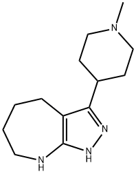 Pyrazolo[3,4-b]azepine, 1,4,5,6,7,8-hexahydro-3-(1-methyl-4-piperidinyl)- (9CI) Struktur