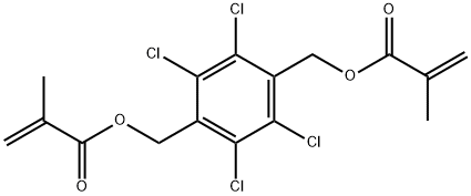 (tetrachloro-1,4-phenylene)bis(methylene) bismethacrylate Struktur