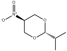 1,3-Dioxane,2-(1-methylethyl)-5-nitro-,trans-(9CI) Struktur