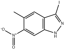 3-IODO-5-METHYL-6-NITRO-1H-INDAZOLE Struktur