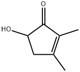 2,3-Dimethyl-5-hydroxy-2-cyclopentene-1-one Struktur